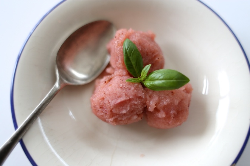 pear and strawberry sorbet | south by north